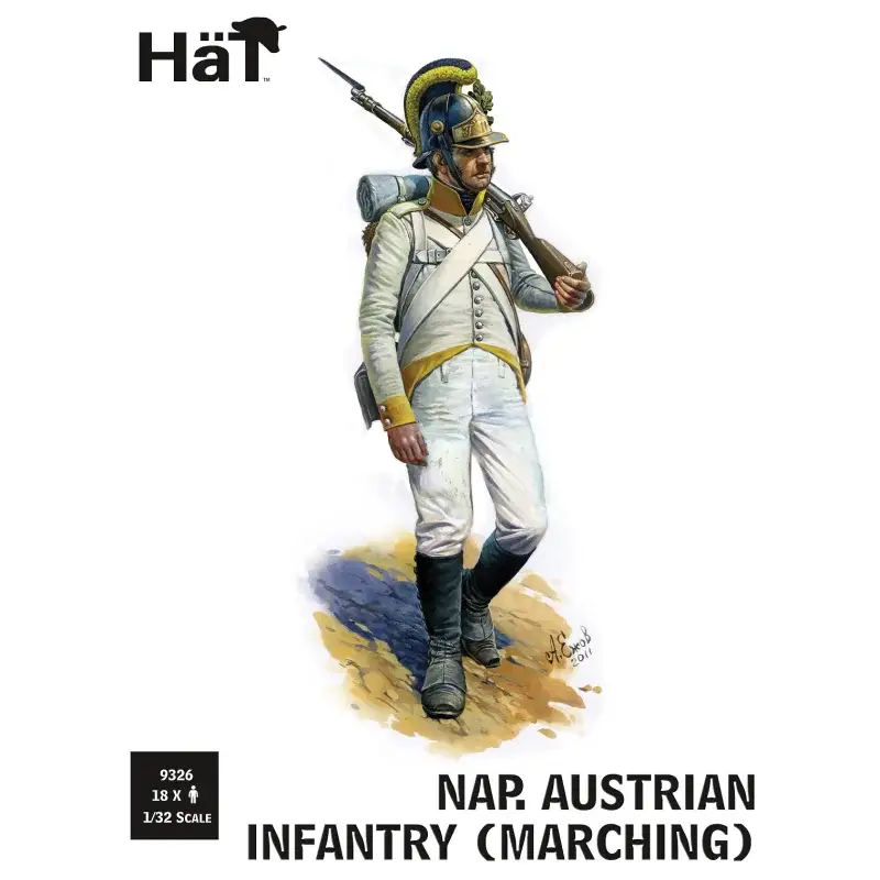 Aanbieding Napoleonic Austrian Marching Figuren