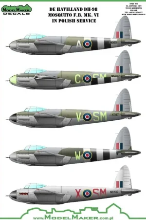 Koop Vandaag Sticker De Havilland DH-98 Mosquito FB Mk.VI in de Poolse dienst Decal
