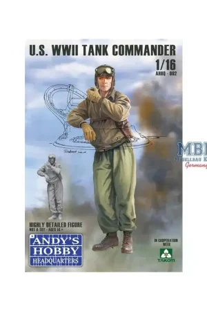 Gecertificeerd U.S. WWII Tank Commander (1:16) Figuren