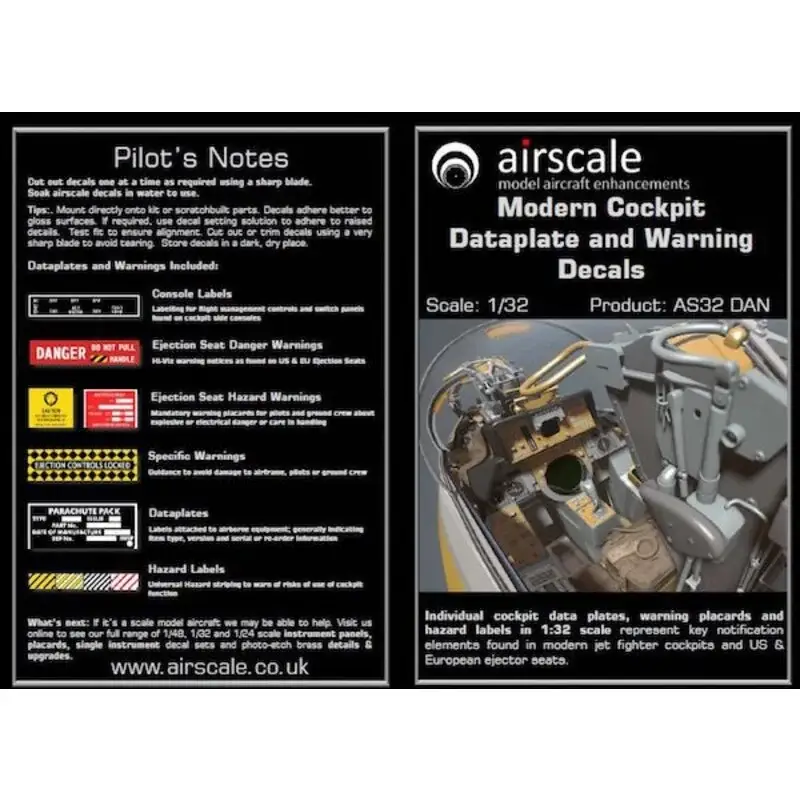 Sticker Modern Cockpit Data and Warning decals Rechtstreeks Van De Fabrikant