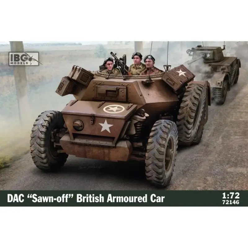IBG MODELS: 1/72; DAC "Sawn-off" British Armoured Car Schaalmodel Finale Uitverkoop