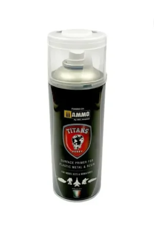 Dagaanbieding TITANS HOBBY: Transparent Satin Varnish / base - 400ml Spray for Plastic, Metal & Resin