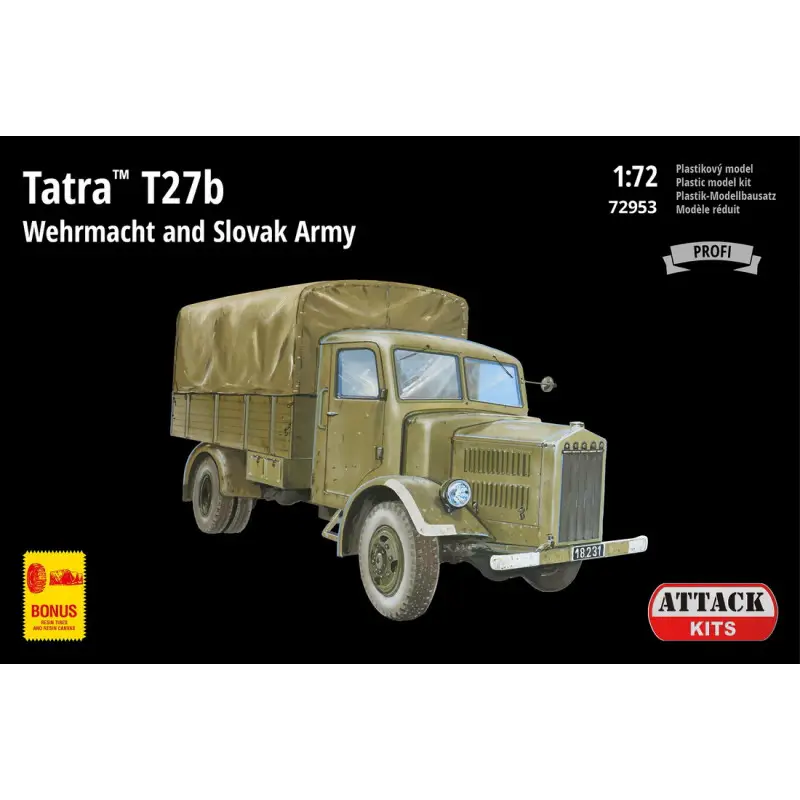 Tatra T27b Wehrmacht & Slovak Army with resin details, incl. wheels and canvas Schaalmodel Rechtstreeks Van De Fabrikant