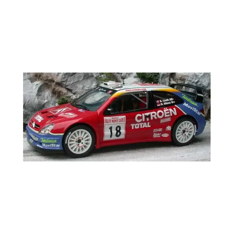 Gratis Retour Citroen xsara wrc monte carlo 2003 loeb Miniatuur