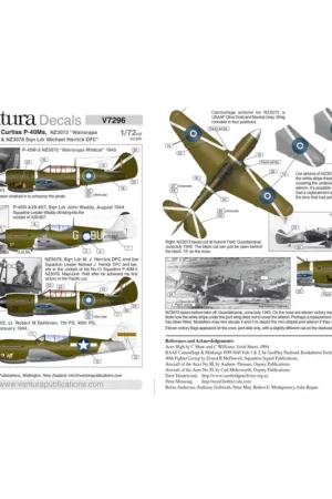 Populair Decal Pacific Curtiss P-40s “Wairarapa Wildcat”