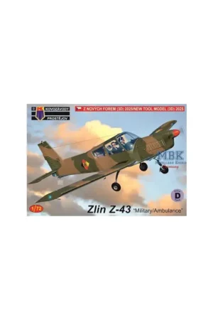 Gecertificeerd Zlin Z-43 Military / Ambulance Schaalmodel