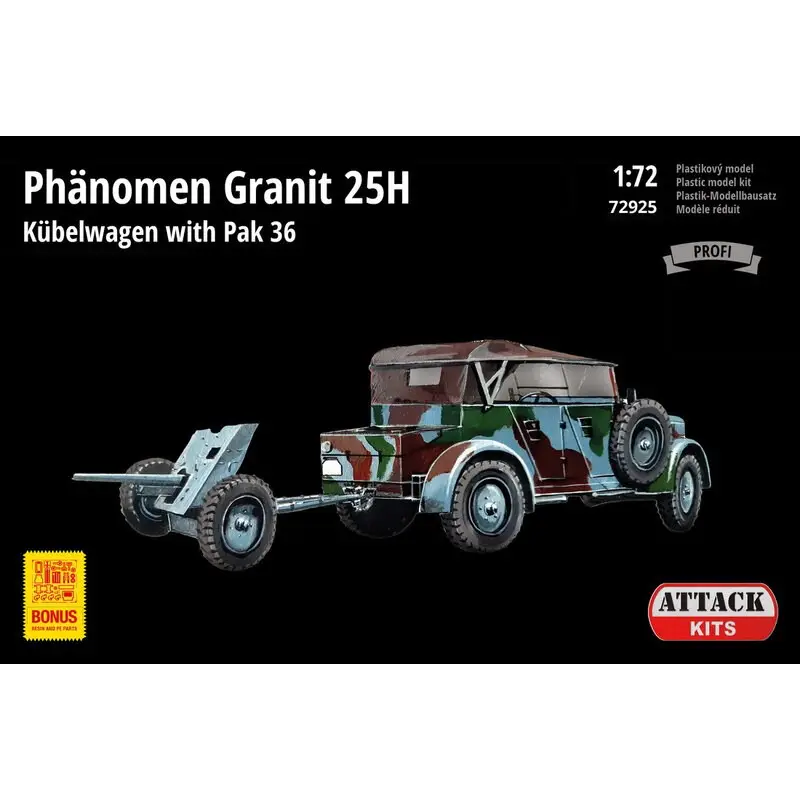 Phanomen Granit 25H Kubelwagen met PaK 36 Schaalmodel Dagaanbieding