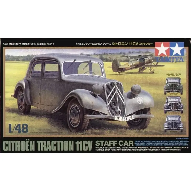 Gereduceerde Prijs Citroen Traction 11CV Staff Car Schaalmodel