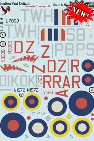 Sticker Boulton-Paul Defiant Decal Lage Prijs