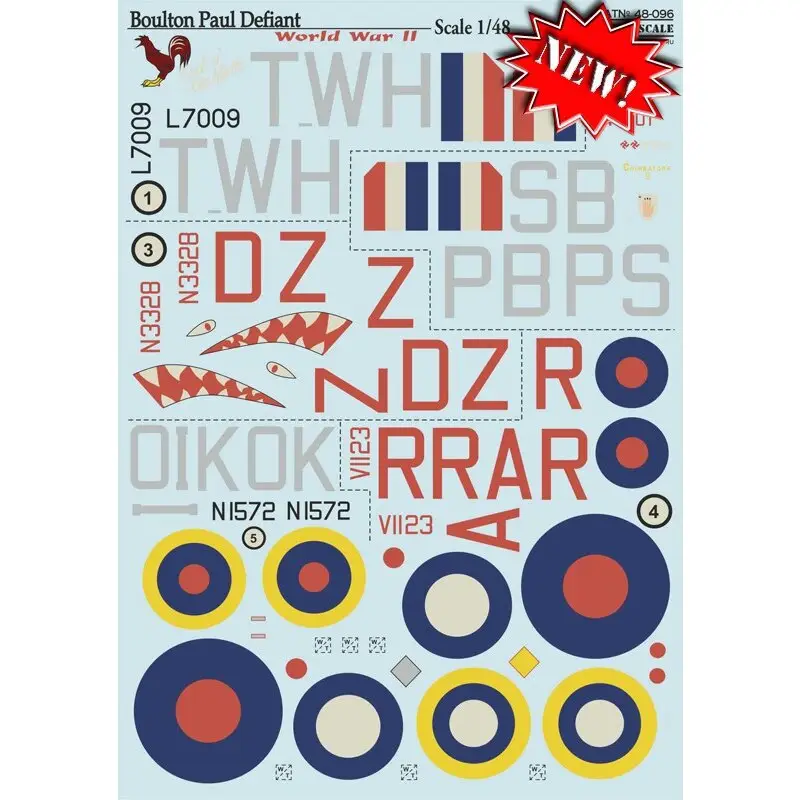 Sticker Boulton-Paul Defiant Decal Lage Prijs