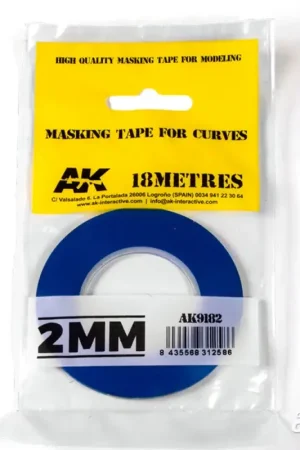 Blue masking Tape for curves 2mm Exclusieve Aanbieding