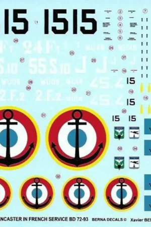 Sticker Avro Lancaster B.I/III & Mk.VII Aeronautique Navale Decal Uitverkoop
