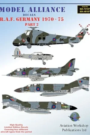 Premium Sticker RAF Germany 1970-75 part 2. Phantom FGR.2 VX473 of 14 Squadron based at RAF Brueggen West Germany in 1972. Phantom FGR.2