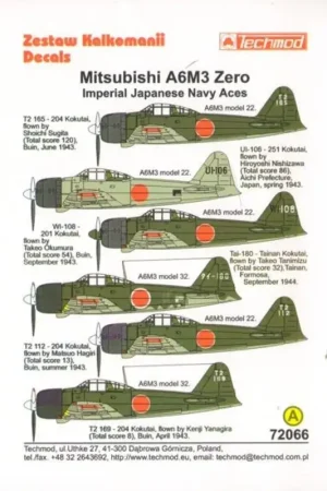 Sticker Mitsubishi A6M3 Zero Decal Meest Verkocht