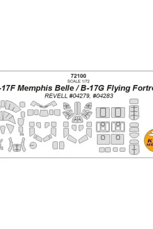 Bestseller Boeing B-17F Memphis Belle, B-17G Flying Fortress (ontworpen voor gebruik met Revell RV4279, RV4283 kits)