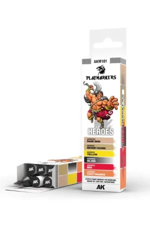AK INTERACTIVE: Playmarkers SET - HEROES (6 ref.) Acrylverf Hoge Kwaliteit
