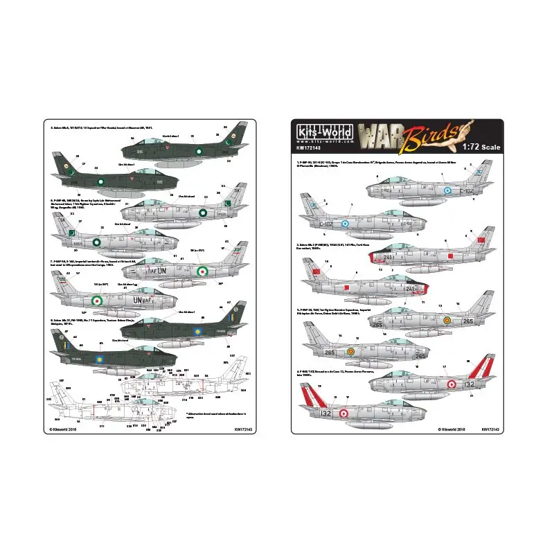 Beperkt Aanbod Sticker Noord-Amerikaanse F-86 SABRE. F-86F-30, 251-02/C-102, Grupo 1 de Caza Bombardero IV, Brigada Aerea, Fuerza Aerea Argenti