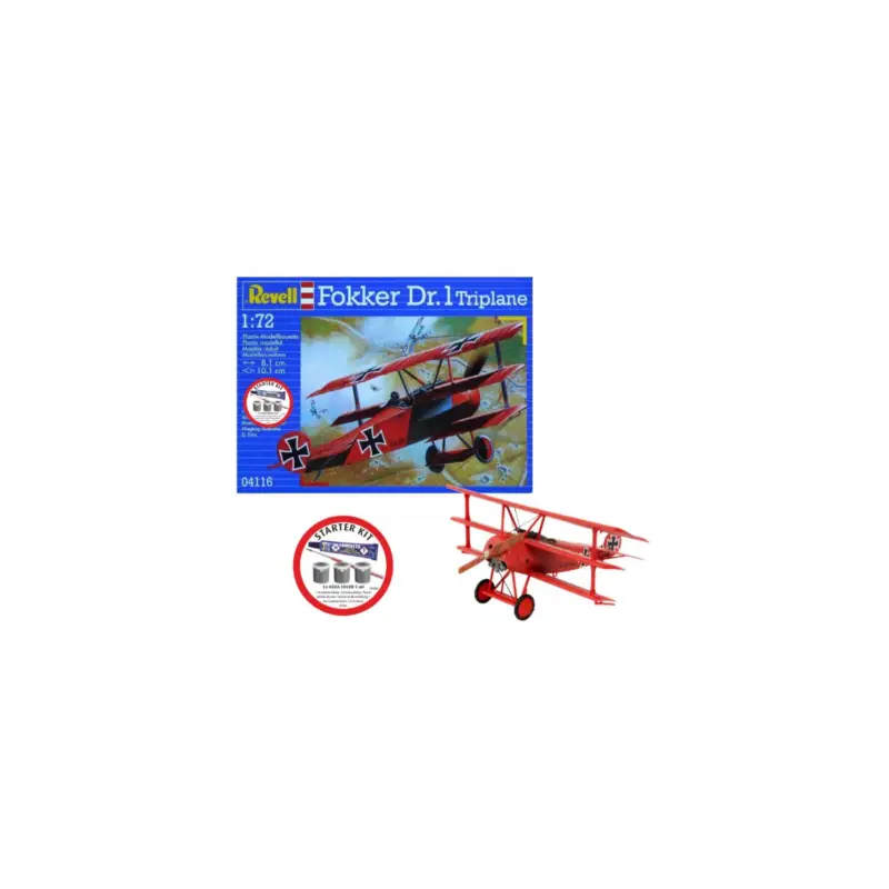 Exclusieve Aanbieding Starter Kit Fokker DR.1 Triplane Schaalmodel