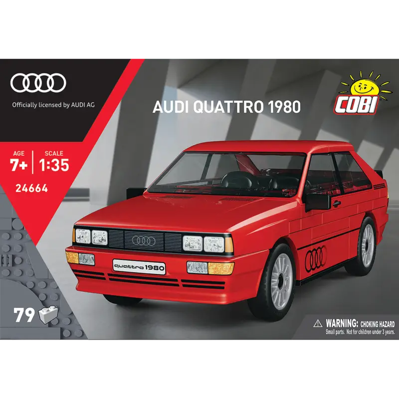88 pcs audi /24664/ quattro red Premium