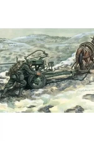 Aanbieding Horse Drawn Breda 20/65 mod.35 field gun with figures Schaalmodel