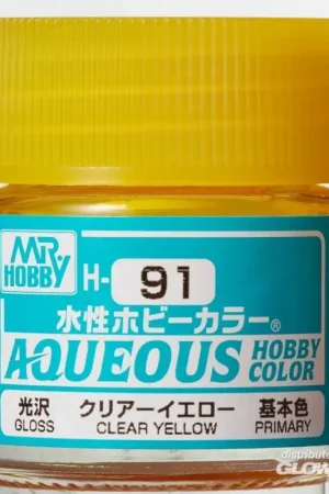 Laatste Versie Mr Hobby -Gunze Aqueous Hobby Colors (10 ml) Clear Yellow