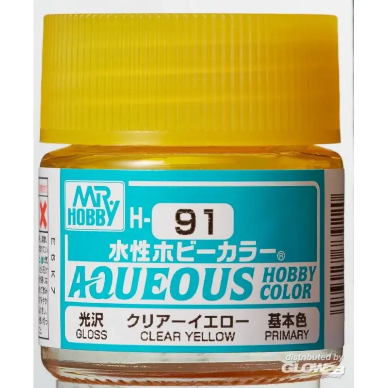 Laatste Versie Mr Hobby -Gunze Aqueous Hobby Colors (10 ml) Clear Yellow
