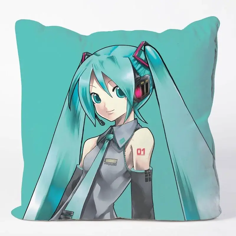 Snelle Levering Vocaloid kussensloop Hatsune Miku 50 x 50 cm
