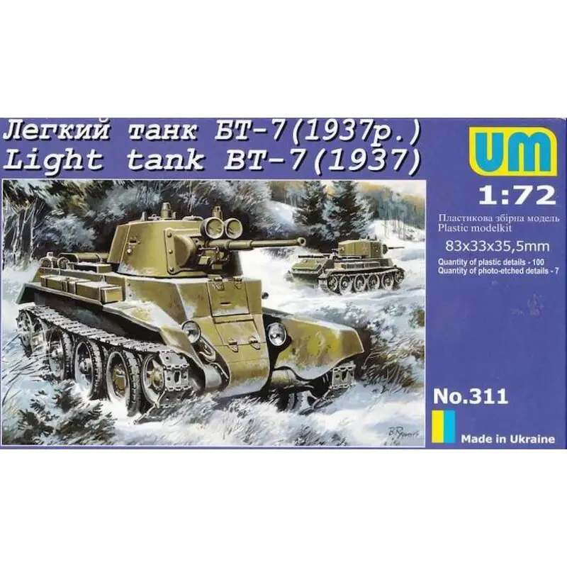 Bestseller Russian BT-7 (model 1937) Light tank Schaalmodel