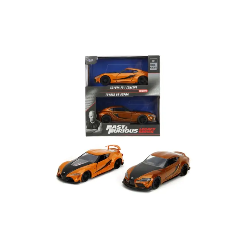 Jada 35401 miniature twin pack toyota ft-1 concept / supra bi-color ff 1/32 Miniatuur Rechtstreeks Van De Fabrikant