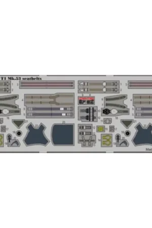 Merkproduct BAe Hawk T1 Mk.53 seatbelts (designed to be used with model kits from Revell) Accessoire