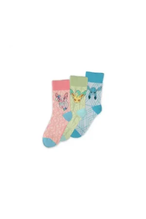 POKEMON - Eevee Evolution II - Pack of 3 pairs of socks (Size 35-38) Betaalbaar