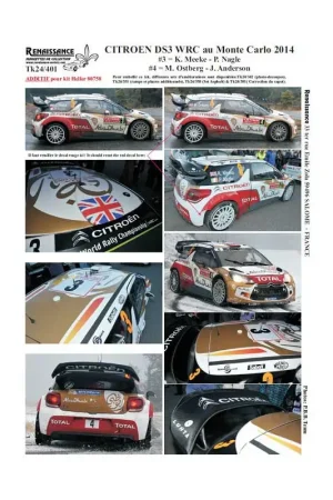 Nu Kopen Citroen ds3 wrc monte carlo 2014 meek Decal