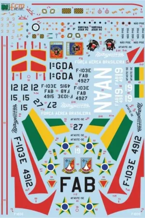 Sticker Dassault Mirage IIIE - 'Forca Aerea Brasileira' van de Braziliaanse luchtmacht Goedkoop