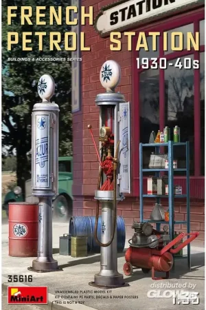 Frans benzinestation 1930-40S Merkproduct