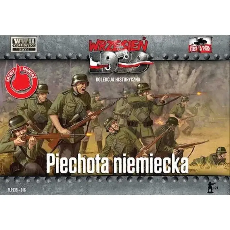 Goedkoop Duitse Infanterie (WO II) bevat 24 figuren (8 unieke beeldhouwwerken)