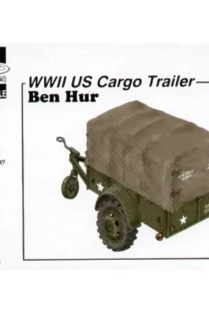 WWII US Cargo Trailer Ben Hur Schaalmodel Hoge Kwaliteit