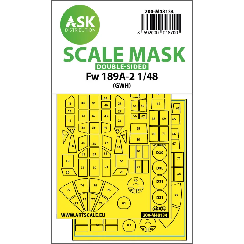 Gratis Retour Fw 189A-2 double-sided express mask for GWH Accessoire