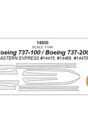 Direct Beschikbaar Boeing 737-100 / Boeing 737-200 anti-ijs systeemmaskers (ontworpen om te worden gebruikt met EASTERN EXPRESS-sets EA14415, EA144