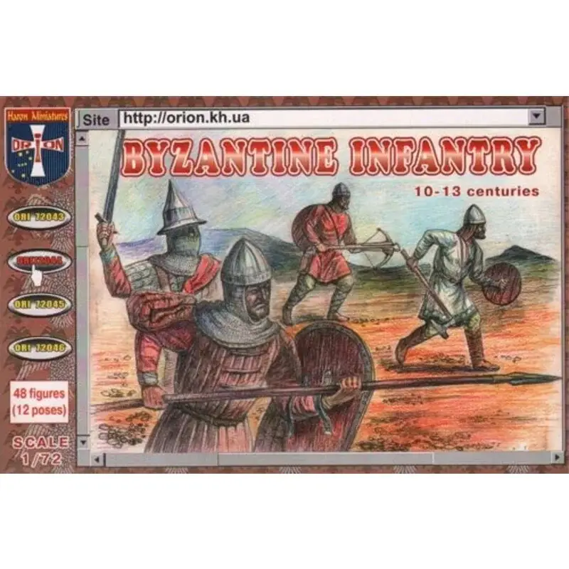 Aanbieding Byzantine infantry, 10-13 с. Figuren