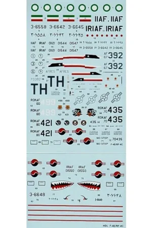 Superprijs Sticker RF-4C/F-4E Phantoms (7) RF-4C 67-0436 131st TRS 39th TRG South Korean Air Force grey camouflage F-4E 67-0392 457th TFS 3