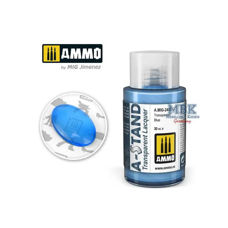 Lage Prijs A-STAND Transparent Blue - 30ml Enamel Paint f.air Acrylverf