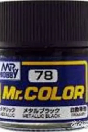 Speciale Aanbieding Mr Hobby -Gunze Mr. Color (10 ml) Metal Black Acrylverf