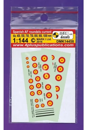 Sticker Spaanse AF Insignia, modern (dia 400,550,700,750,800,900,1000 mm), 2 setsscale diameter 2,8 - 3,8-4,9 - 5,2-5,6 - 6,3-6, Snelle Levering