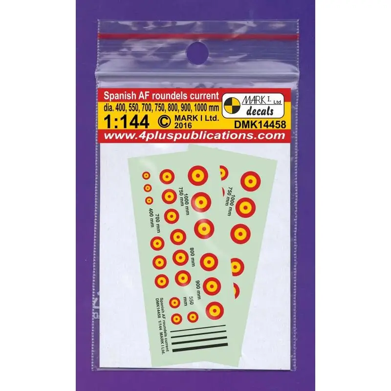 Sticker Spaanse AF Insignia, modern (dia 400,550,700,750,800,900,1000 mm), 2 setsscale diameter 2,8 - 3,8-4,9 - 5,2-5,6 - 6,3-6, Snelle Levering