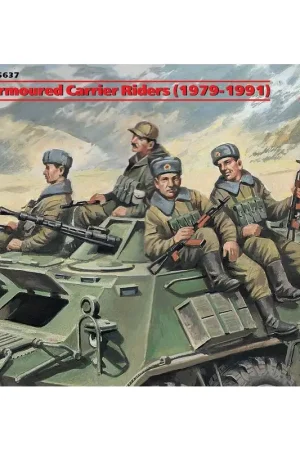 Sovjet gepantserde Carrier Riders 1979-1991 (4 x Cijfers) Figuren Express Levering