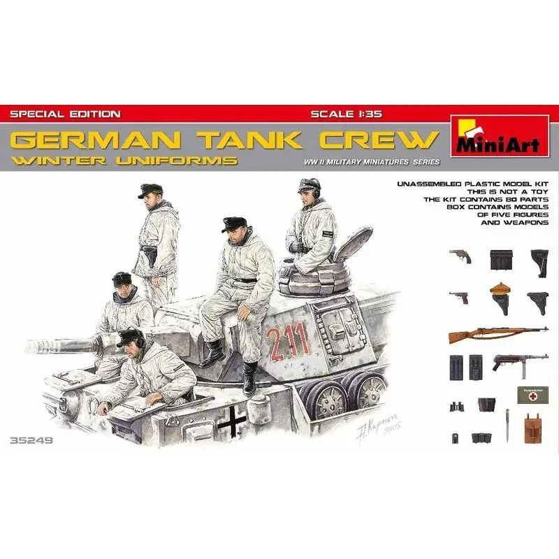 Duitse tankploeg in winteruniformen (WWII) Speciale editie GEWELD BINNENKORT! Figuren Direct Verzonden