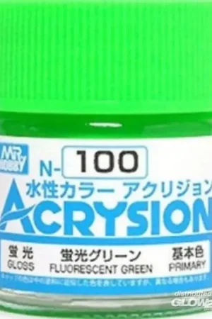 Tijdelijk Beschikbaar Mr Hobby -Gunze Acrysion (10 ml) Fluorescent Green Acrylverf