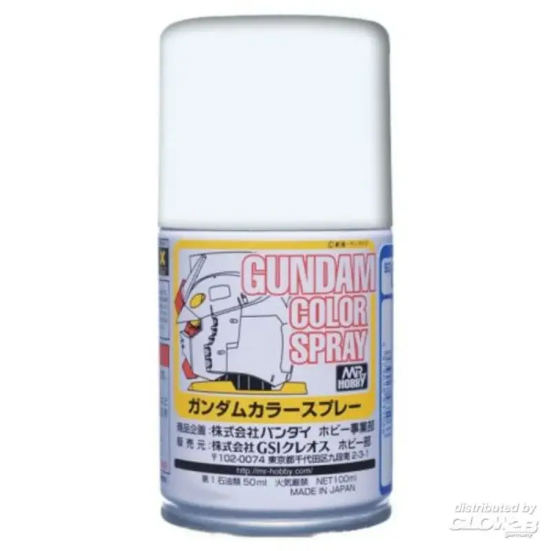 Rechtstreeks Van De Fabrikant Mr Hobby -Gunze Gundam Color Spray (10ml) MS White Acrylverf