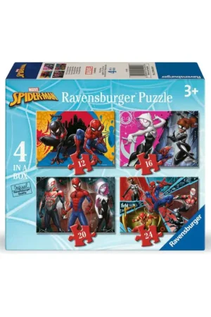 Puzzel MARVEL - 4 Puzzle 12/16/20/24P - Spider-man Actieprijs