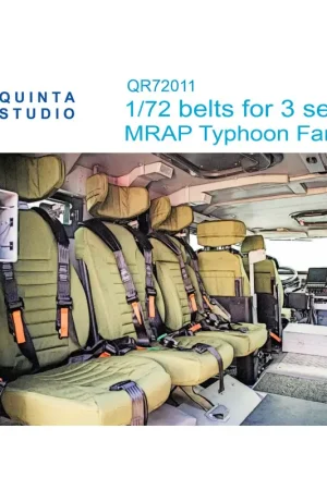 MRAP Typhoon Family belts, for 3 seats, 3D-Printed & coloured on decal paper (all kits) Exclusieve Aanbieding